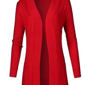 SOLID STRETCH LONGLINE CARDIGAN